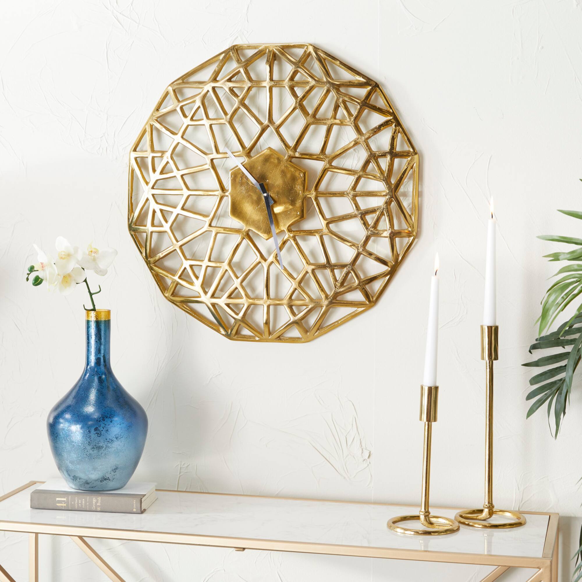 24" Contemporary Abstract Wall Clock
